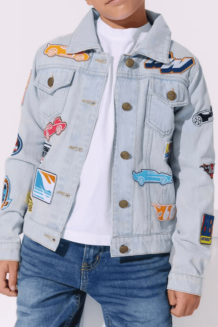 Lola + The Boys Jacket Hot Wheels™ Denim Patch Jacket
