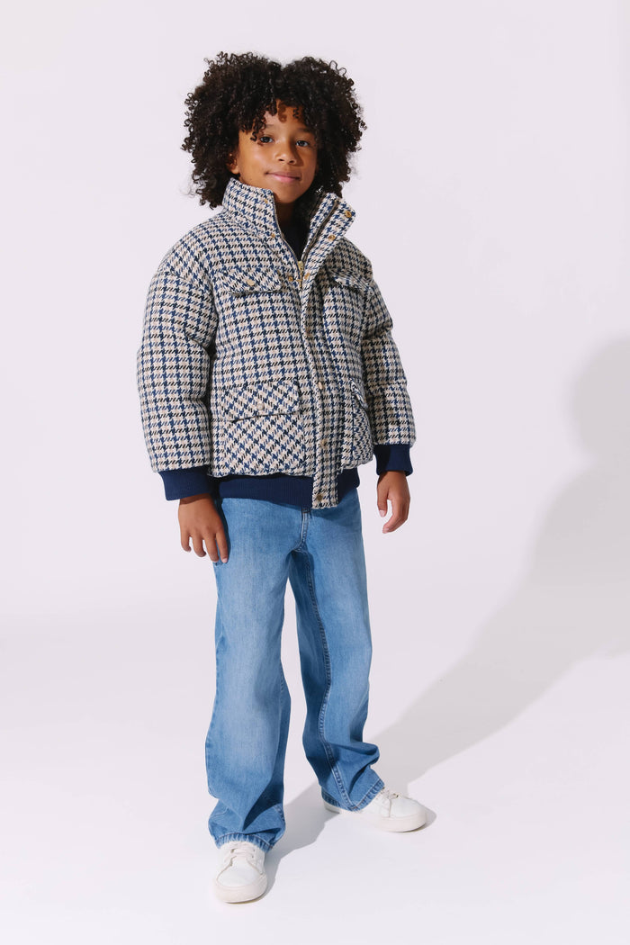 Lola + The Boys Jacket Houndstooth Tweed Jacket
