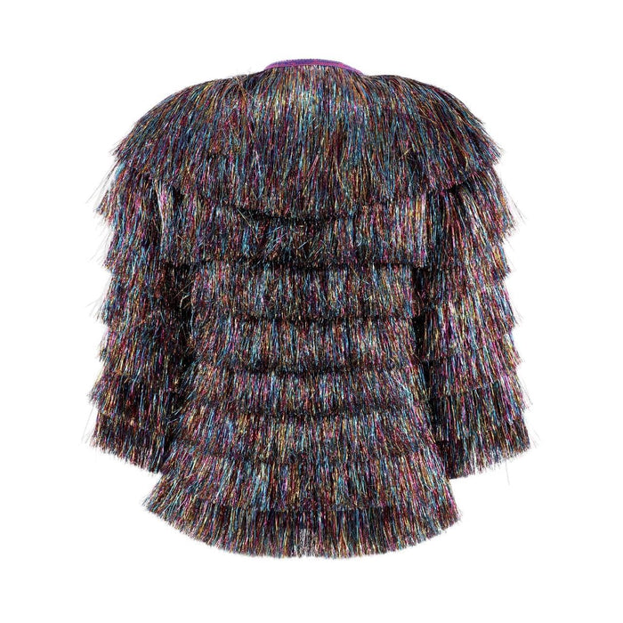 Lola + The Boys Jacket Party Rainbow Tinsel Jacket