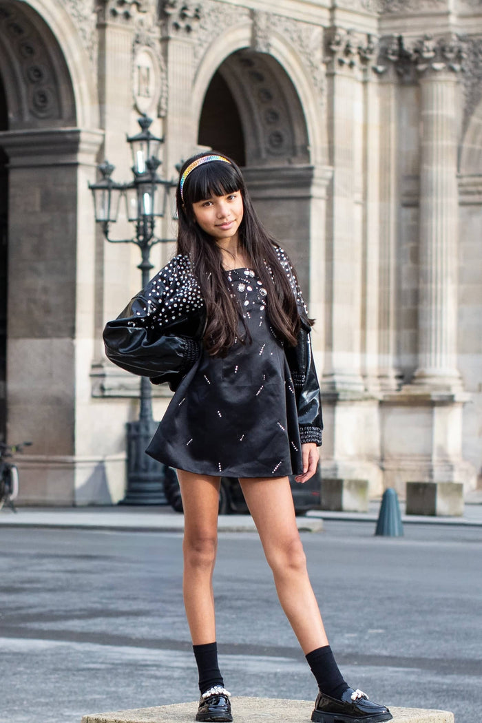 Lola + The Boys Jacket Rockstar Studded Vegan Leather