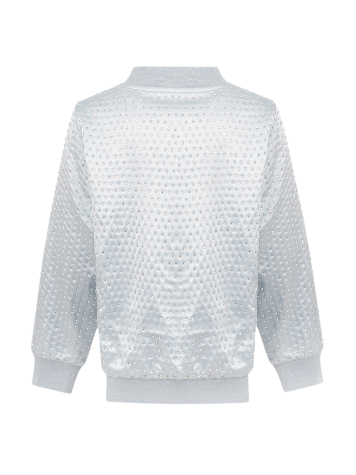 Lola + The Boys Jacket Silver Crystal Bomber