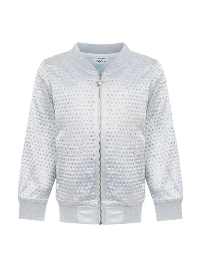 Lola + The Boys Jacket Silver Crystal Bomber