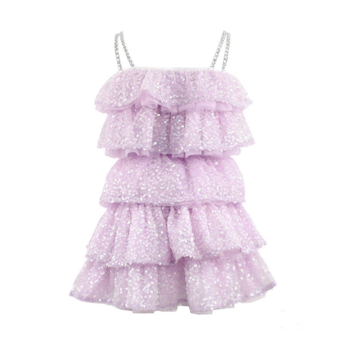 Lola + The Boys Lavender Sequin Bow Layered Set