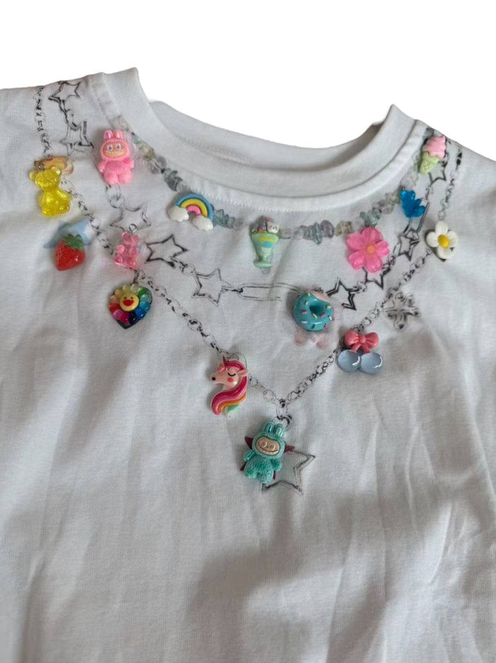 Lola + The Boys Necklaces Charm Tee