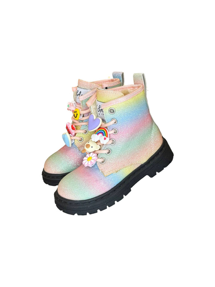 Lola + The Boys Ombre Rainbow Charm Boots