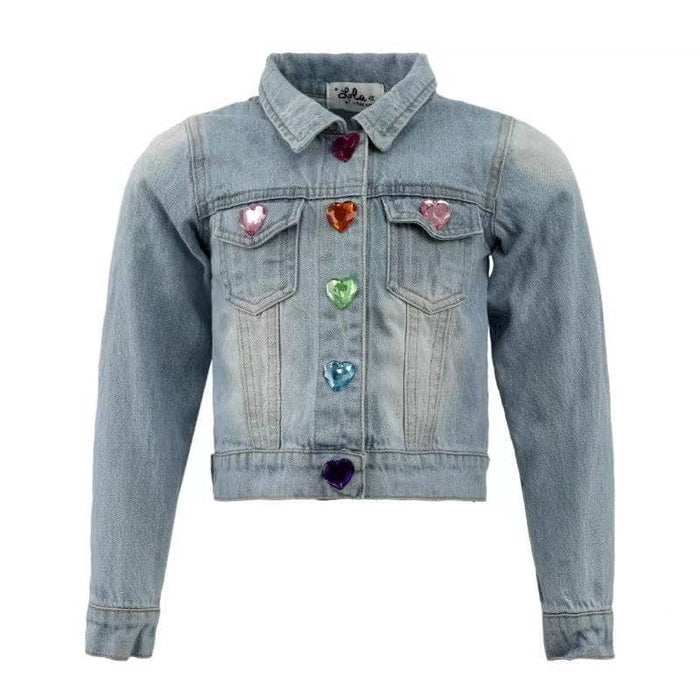 Lola + The Boys Outerwear Best Friends Gem Denim Jacket