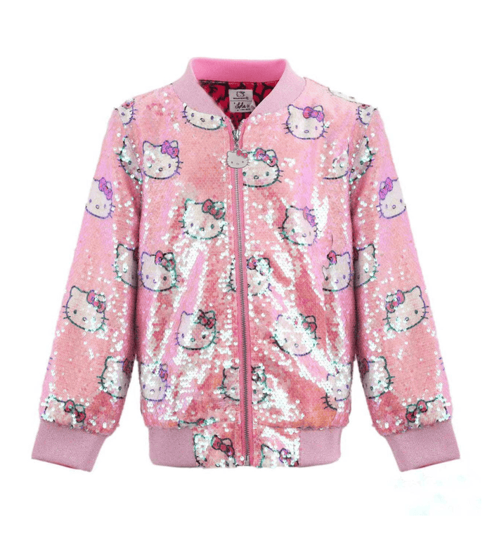 Lola + The Boys Outerwear Hello Kitty Sequin Bomber