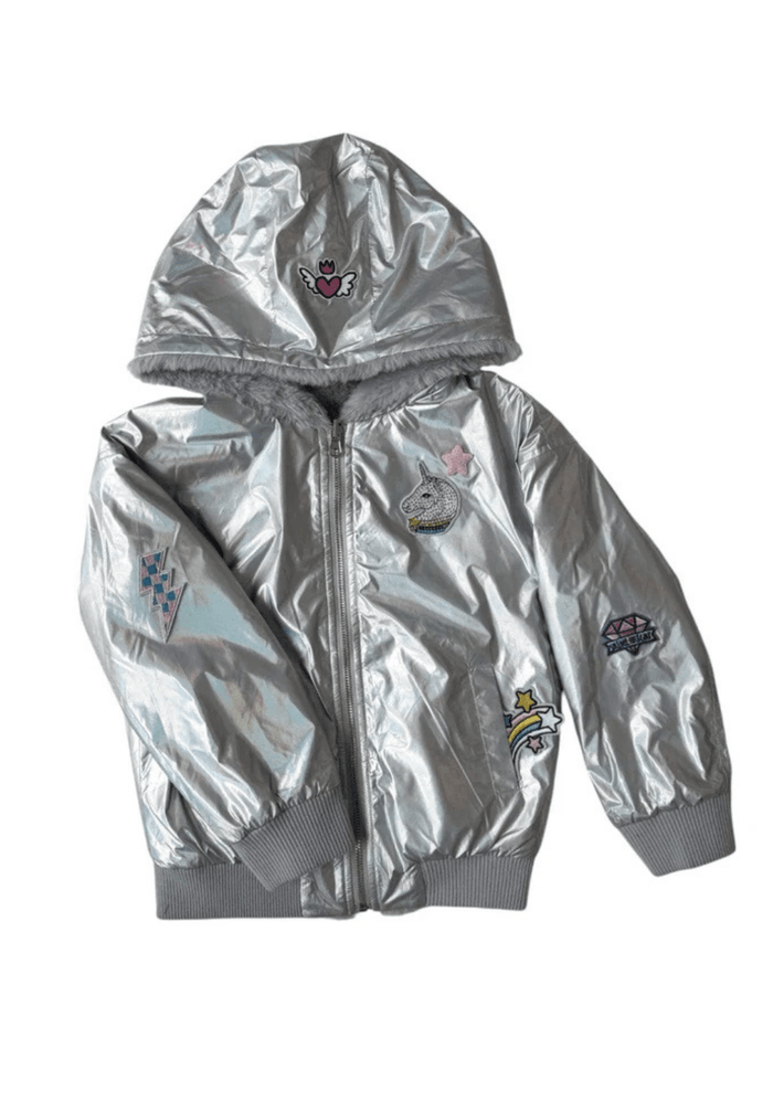 Lola + The Boys Outerwear Unicorn Magic Hologram Puffer