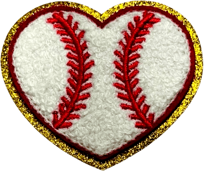 exclude-patch patch Glitter Baseball Heart
