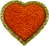 exclude-patch patch Orange Fluffy Heart