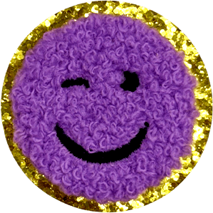 exclude-patch patch Purple Fuzzy Smile