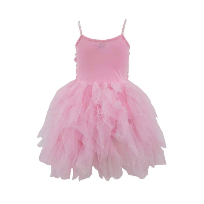 Lola + The Boys Pink 3D Flowers Tulle Dress