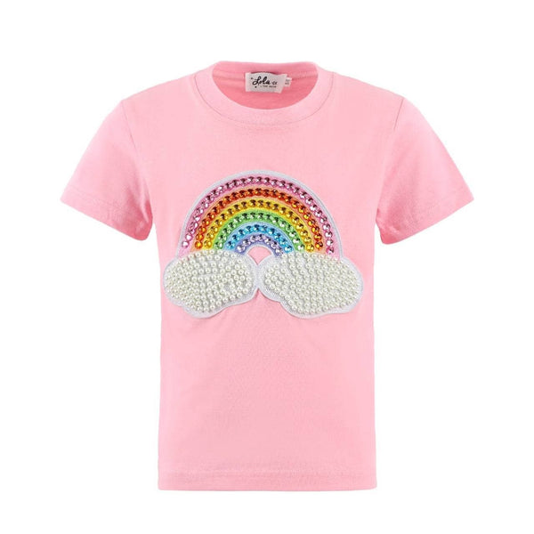 Pink Rainbow Pearl Patch T-shirt Pink Rainbow Pearl Patch T-shirt