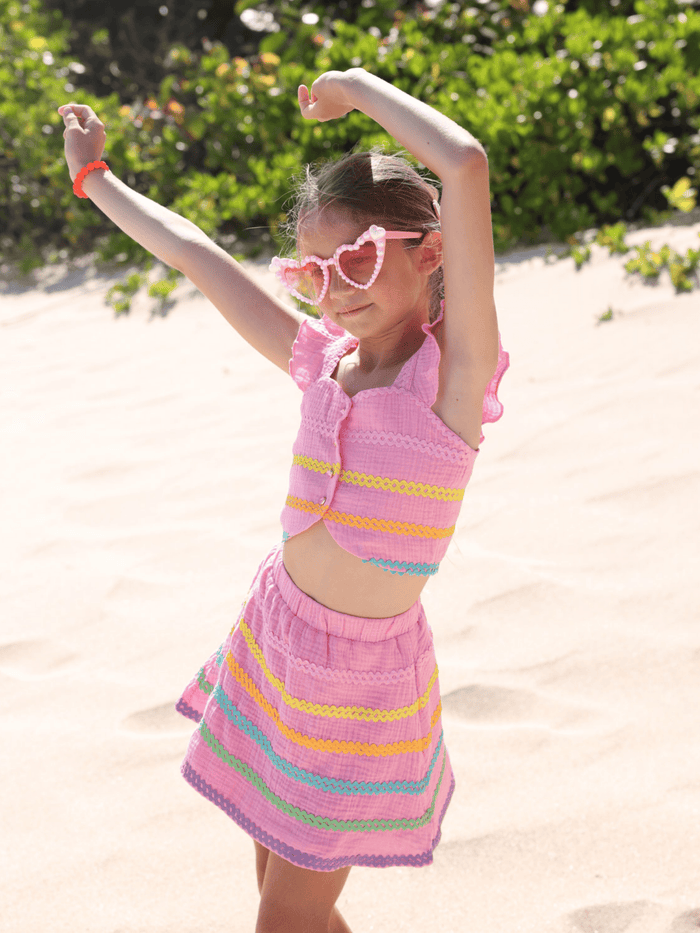 Lola + The Boys 2 Pink Rainbow Wave Summer Set
