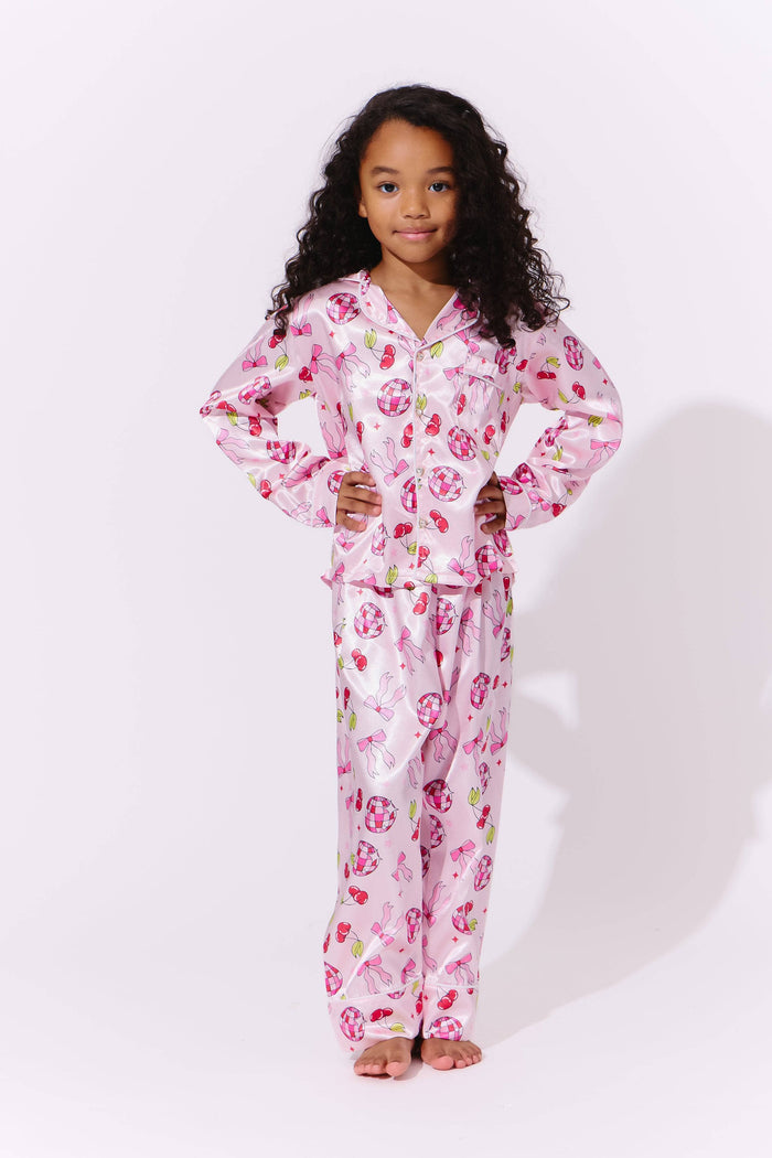 Lola + The Boys Pinky Disco Silk Set