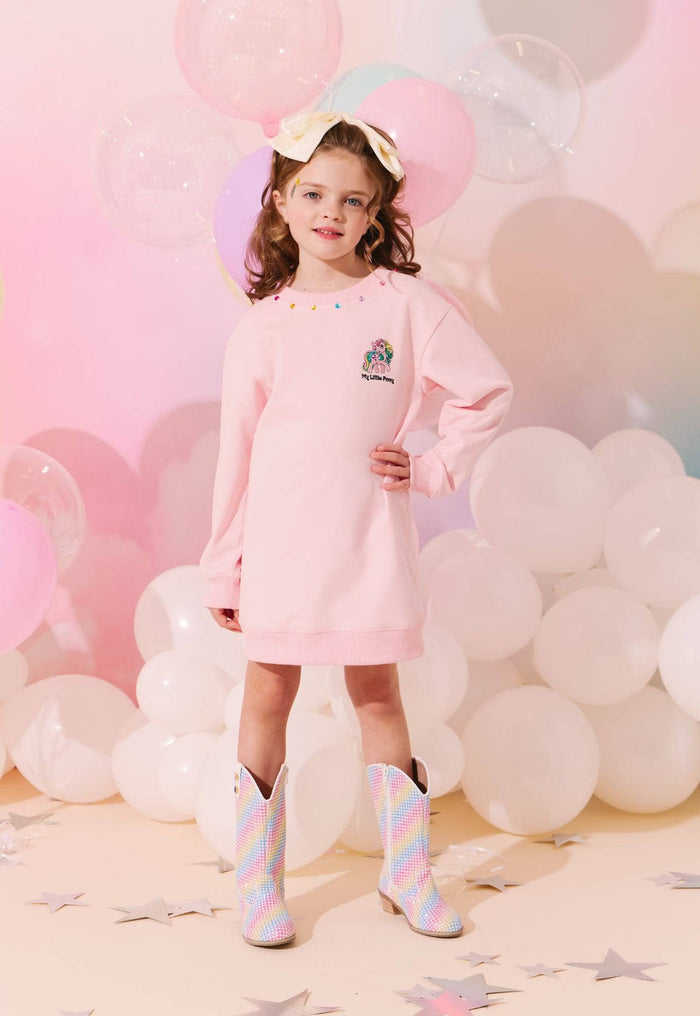 Lola + The Boys Pony Up Long Dress Sweatshirt