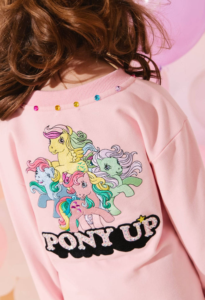 Lola + The Boys Pony Up Long Dress Sweatshirt