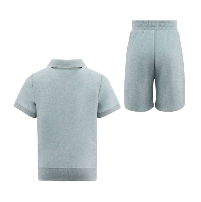 Lola + The Boys Powder Blue Super Soft Polo Set