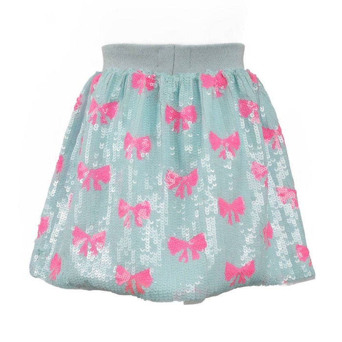 Lola + The Boys Pretty in Bows Sequin Skirt