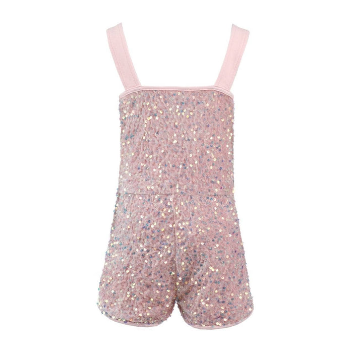 Lola + The Boys Pretty in Pink Sequin Overalls