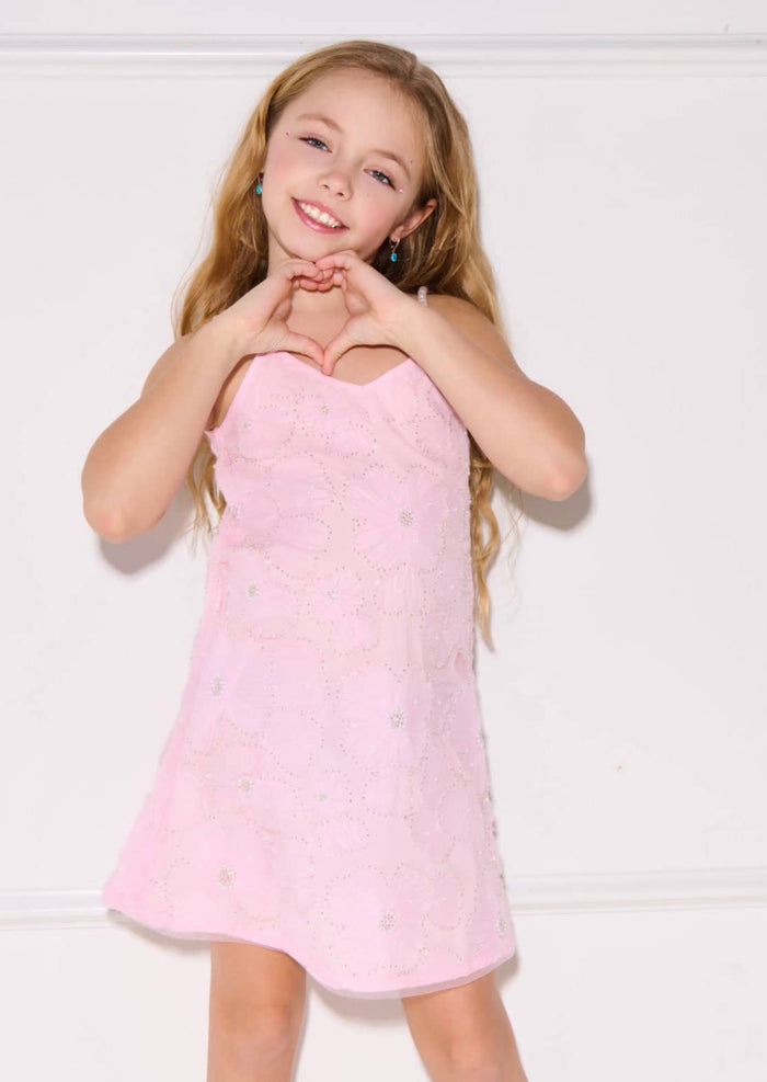 Lola + The Boys Princess Beaded Flowers Dress