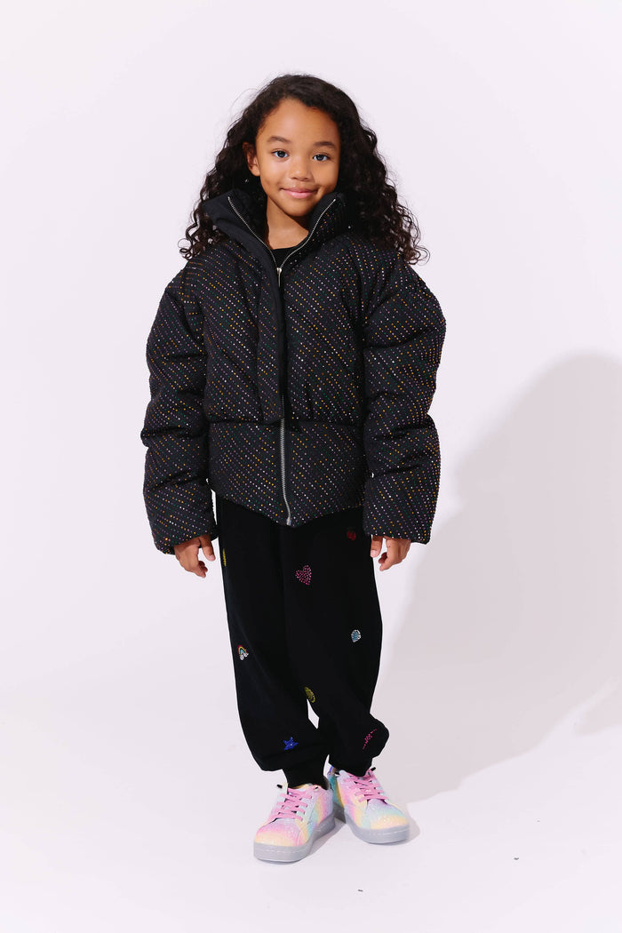 Lola + The Boys Rainbow Crystal Puffer