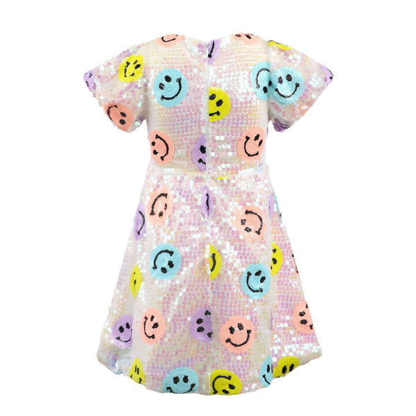 Lola + The Boys Rainbow Emoji Sequin Dress, 14
