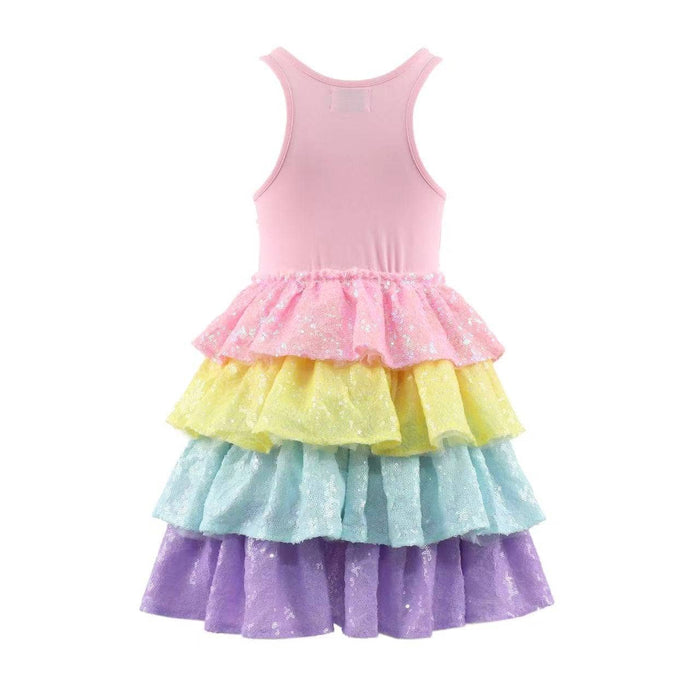 Lola + The Boys Rainbow Sequin Tiered Dream Dress