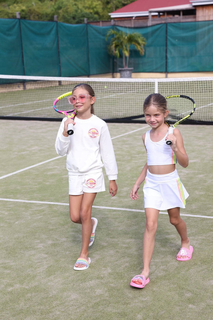 Lola + The Boys Rainbow Sherbet Sequin Tennis Set