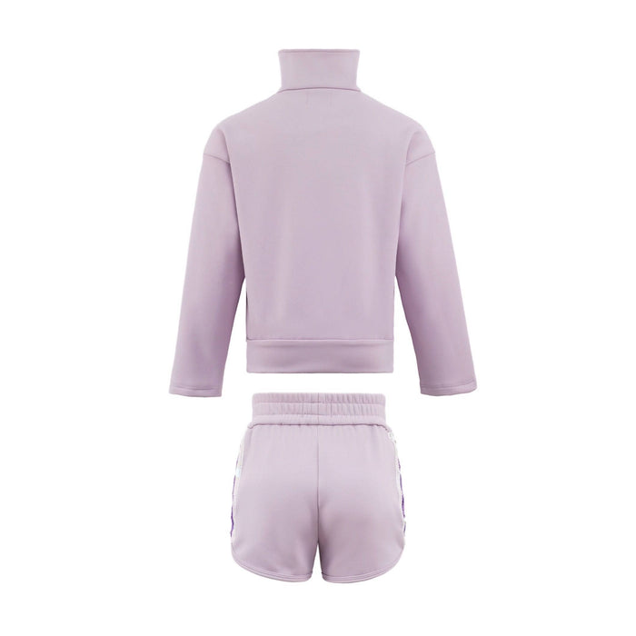 Lola + The Boys Rainbow Stripe Soft Scuba Short Set