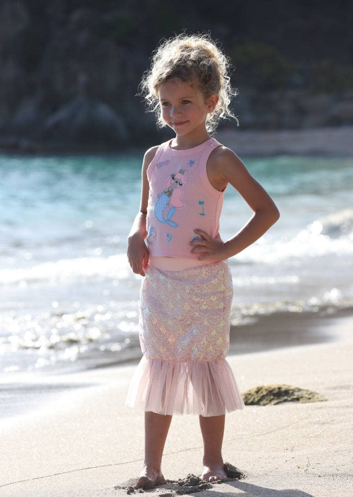 lola-new-arrival Rose Gold Mermaid Coverup