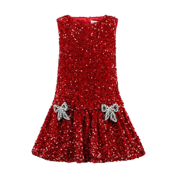 lola and the boys red dress Lola + The Boys Red Velvet Bow Princess Dress, 10
