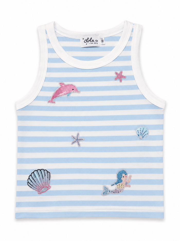 Lola + The Boys Sea Sparkle Patch Tank