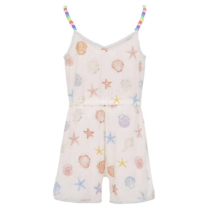 Lola + The Boys Seashell Dream Beaded Hearts Romper