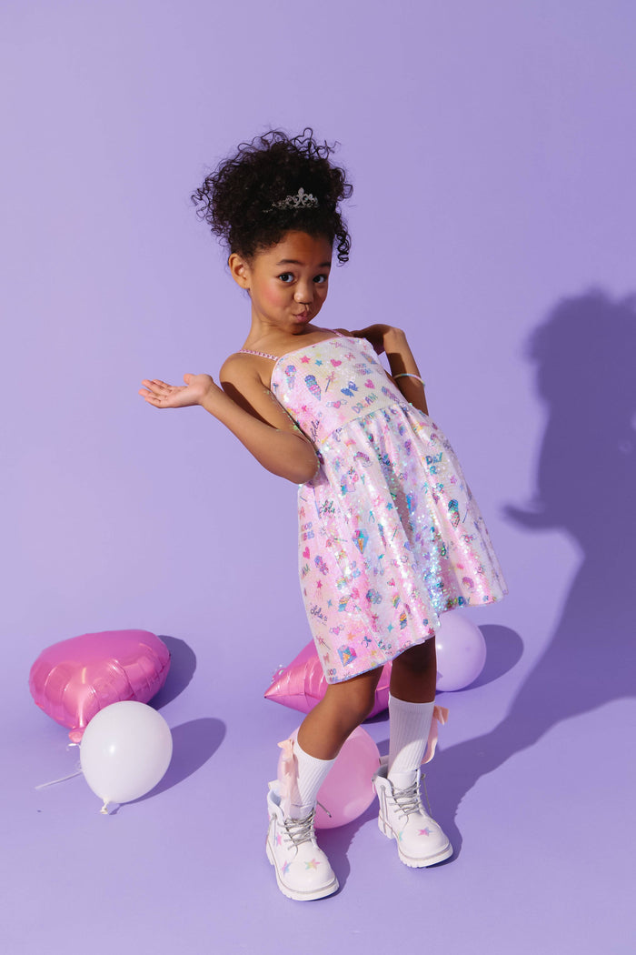 Lola + The Boys Sequin Birthday Party Dress