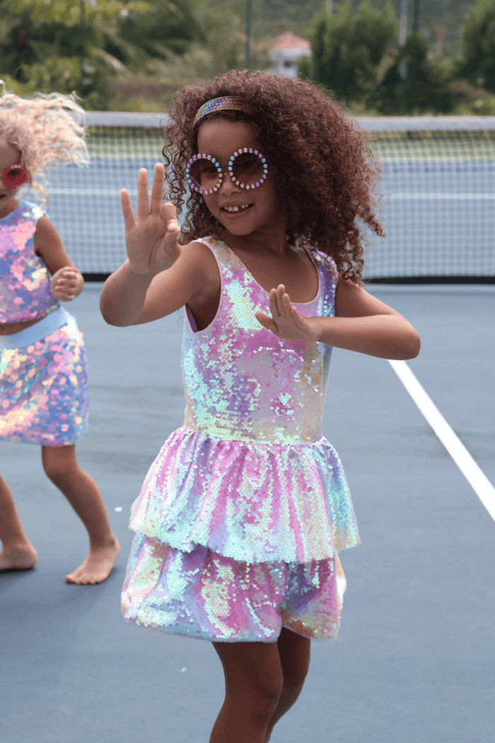 Lola + The Boys Sequin Ombre Romper