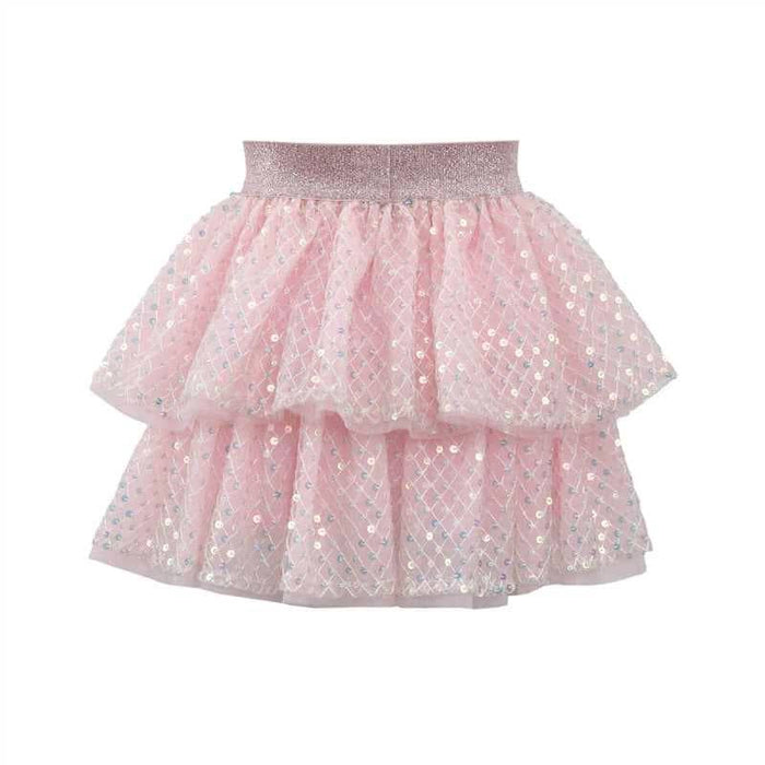 Lola + The Boys Sequin Party Tiered Skirt