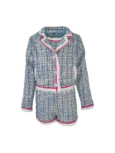 Lola + The Boys Sets 3 in 1 Blue Plaid Coco Suit