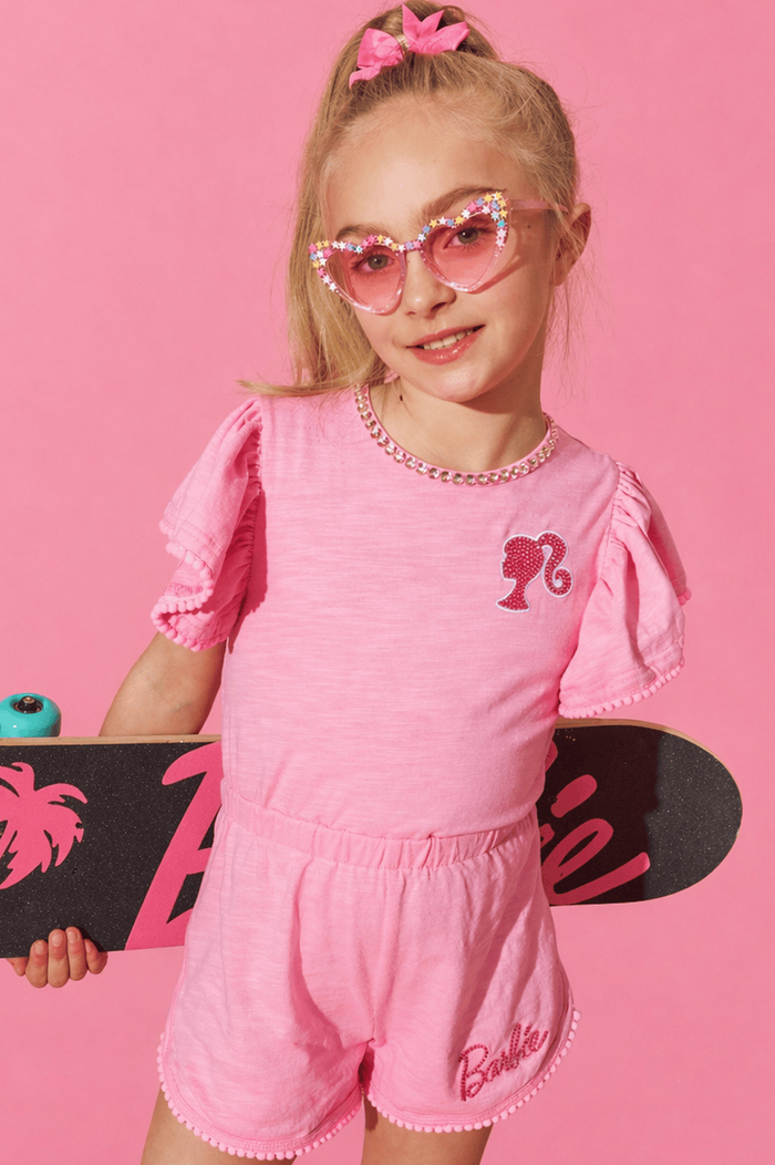 Lola + The Boys Sets Barbie™ Pinky Pom Pom Romper