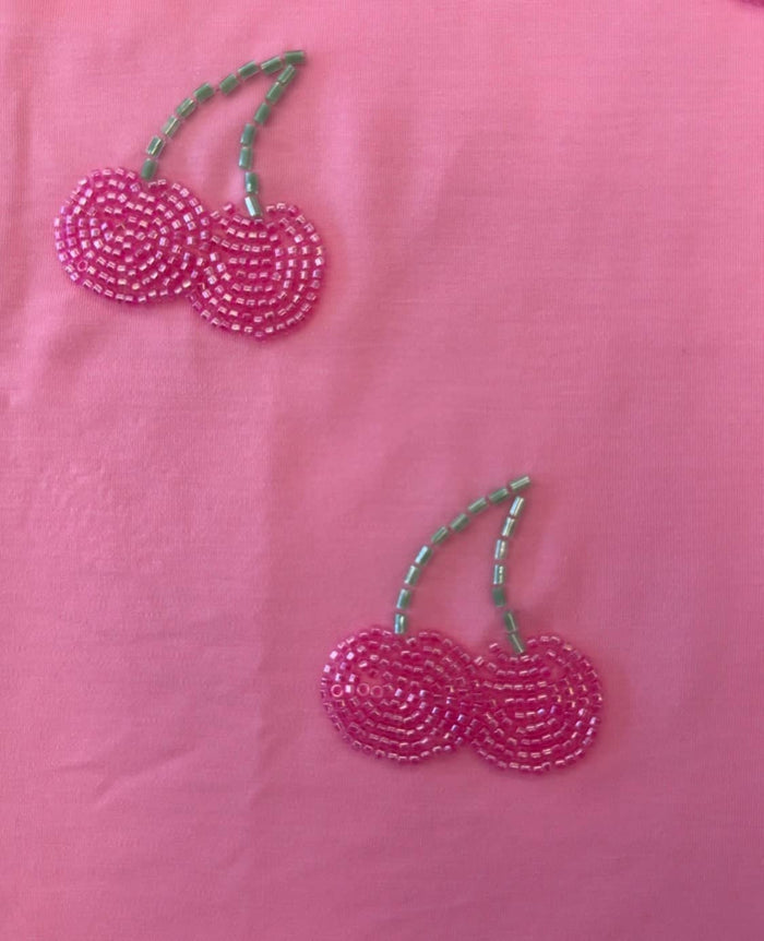 Lola + The Boys Sets Beaded Cherry Dream Short Set
