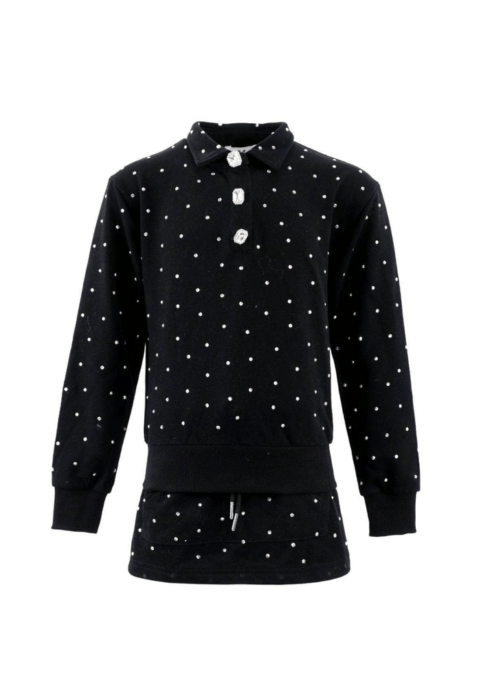 Lola + The Boys Sets Black Sparkle Skirt Set