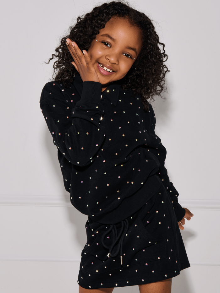 Lola + The Boys Sets 2 Black Sparkle Skirt Set