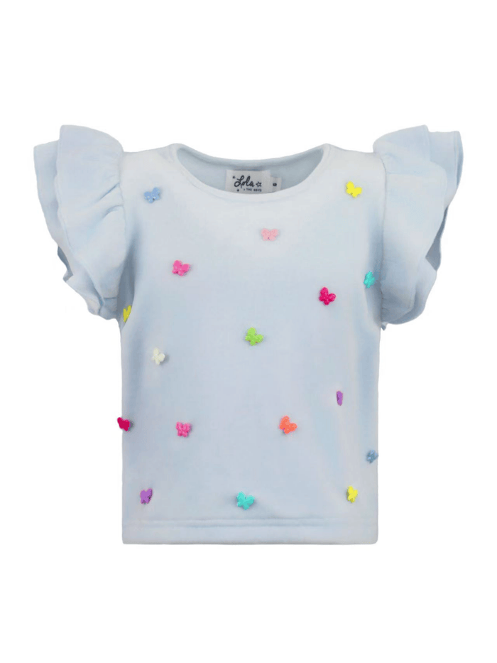 Lola + The Boys Sets Butterfly Charm Cutie Velour Set
