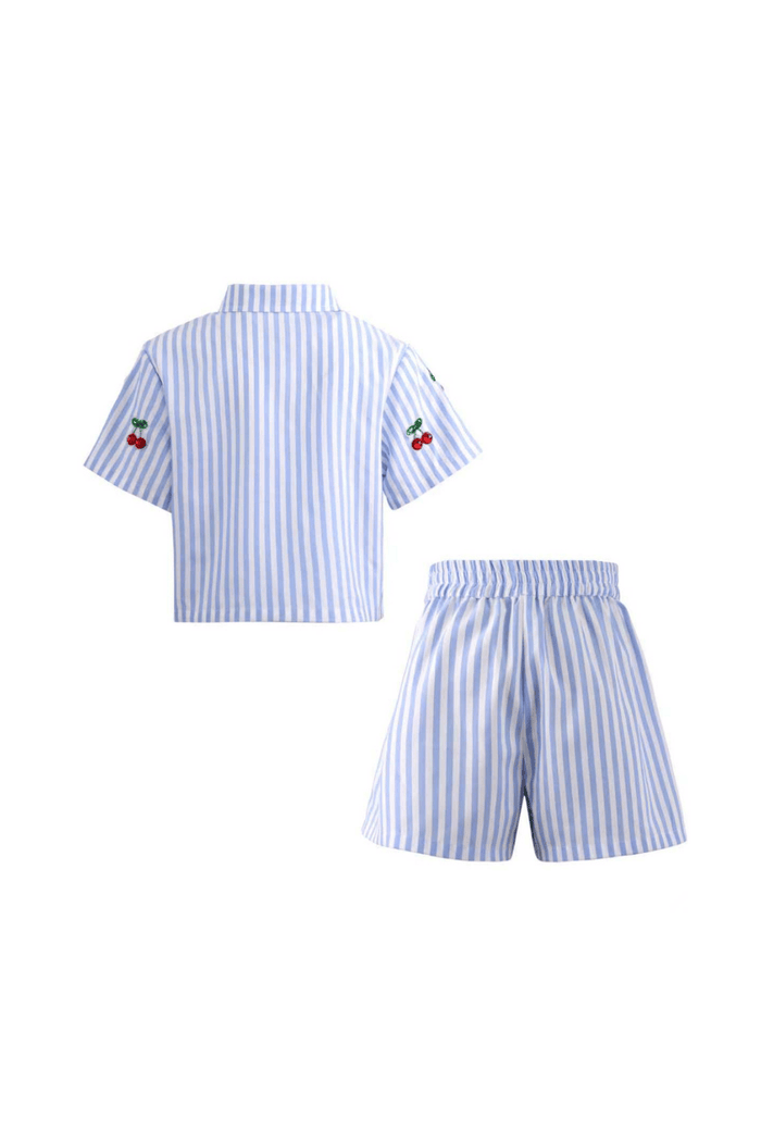 Lola + The Boys Sets Cherry Pop Stripe Set