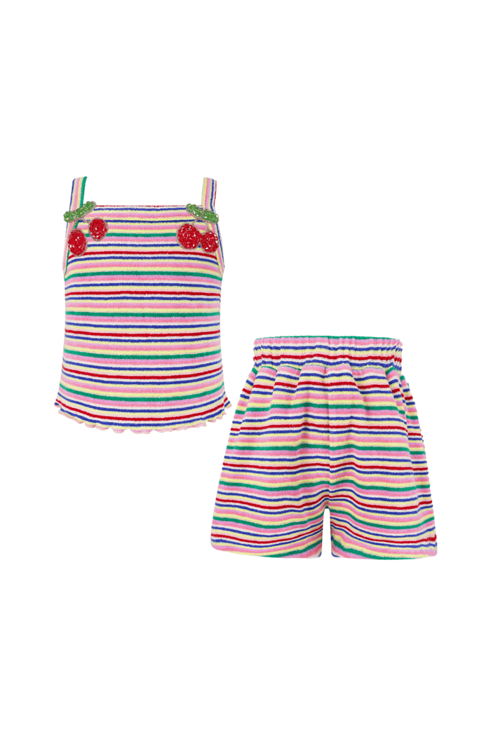 Lola + The Boys Sets 2 Cherry Stripe Set
