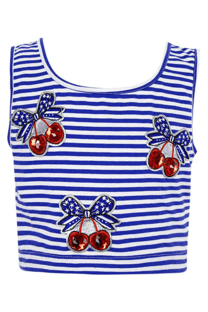 Lola + The Boys Sets Cherry Stripe Skirt Set