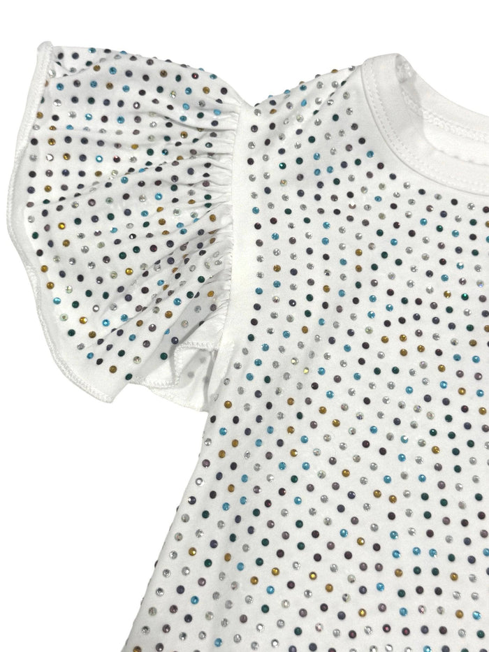 lola-new-arrival Sets Crystal Ruffle Short Set