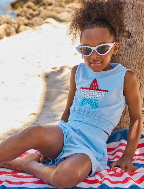 Lola + The Boys Sets Crystal Star Short Set