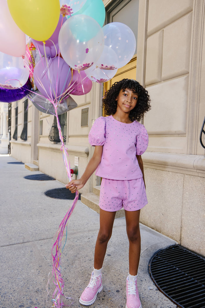 Lola and The Boys Sets Dazzle Denim Short Set
