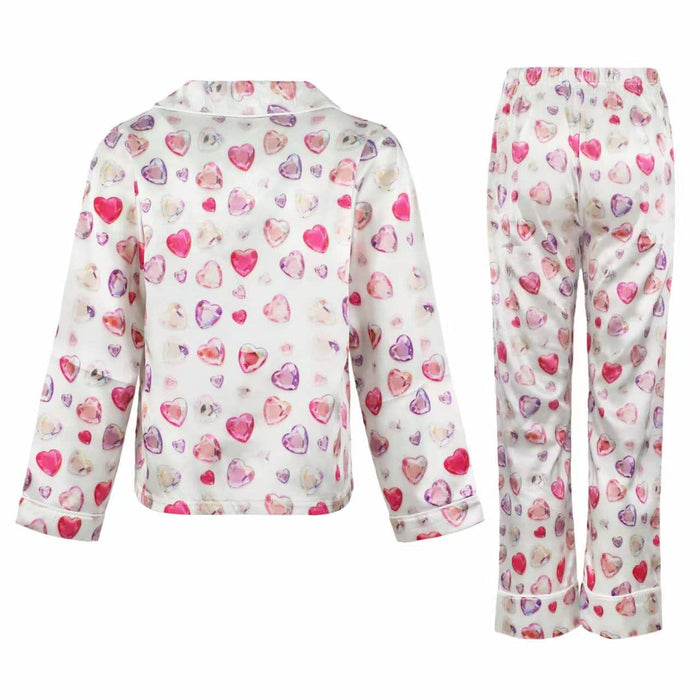 Lola + The Boys Sets Diamond Hearts Silky Set